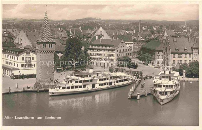Dampfer Binnenschifffahrt Alter Leuchtturm am Seehafen