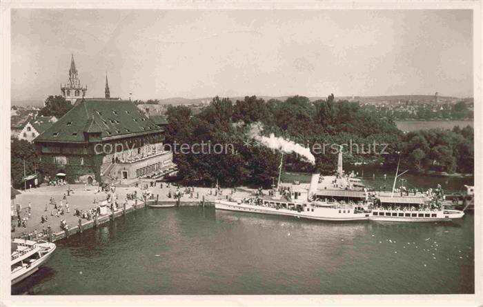 Dampfer Seitenrad Konstanz Bodensee Hafen Kozil