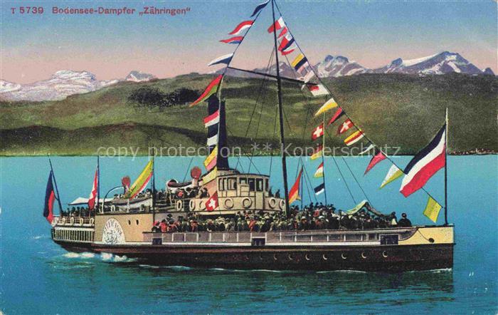 Dampfer Seitenrad Bodensee Zaehringen