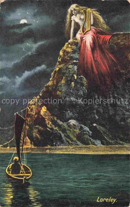 Harfe Harpe-- Loreley Jungfrau
