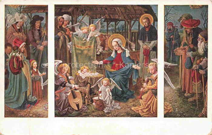 Krippe Weihnachtskrippe Crib Copier L.v.Kramer Nr. 2222 Jesus Engeln