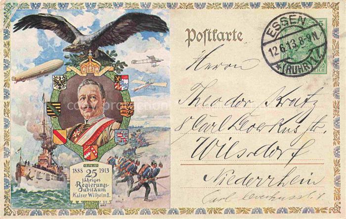 Wilhelm II Adel Preussen Monarchie 25 Regierung Jubilaeum Adler