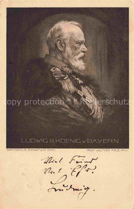 Adel Bayern Monarchie Ludwig 3 Koenig