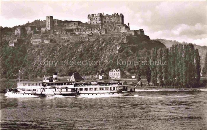 Dampfer Seitenrad St. Goar a. Rh. Burg Rheinfels
