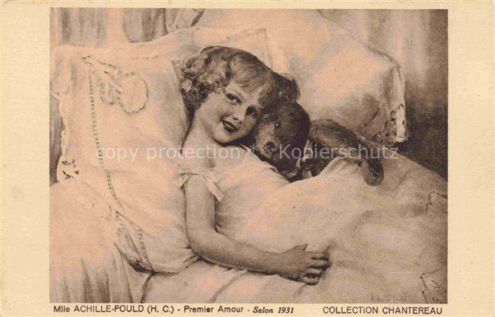 Teddy Teddybaer Teddy-bear Mile Achille Fould Premier Amour Salon Kind