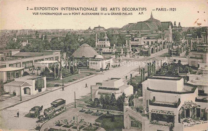 Exposition Arts Decoratifs Paris 1925 Panoramique Pont Alexandre 3 Grand Palais