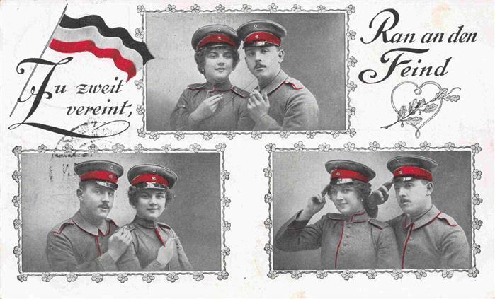 Schwarz Weiss Rot-Flagge (SWR) Litho Zu zweit vereint WssB Nr. 1049/V1