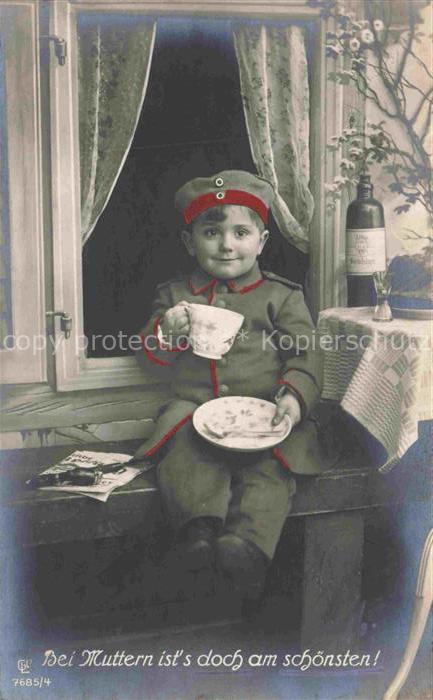 Kindersoldaten Militaria GLCO Nr. 7585/4 Bei Mutter ist am Schonsten Essen