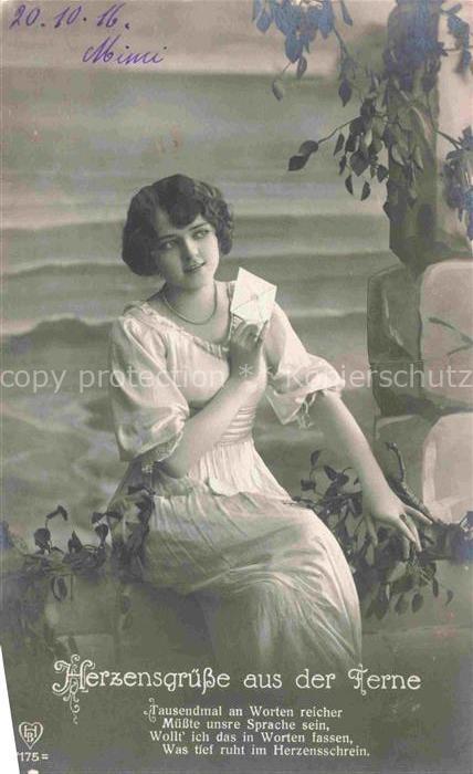Foto HB Nr. 175 Herzgruesse aus der Ferne Brief Frau