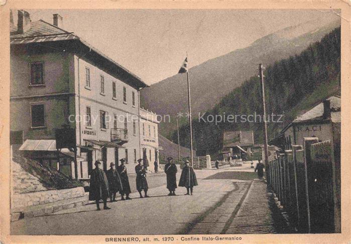 Grenze Douane Zoll Frontiere Border-- Brennero Italo Germanico