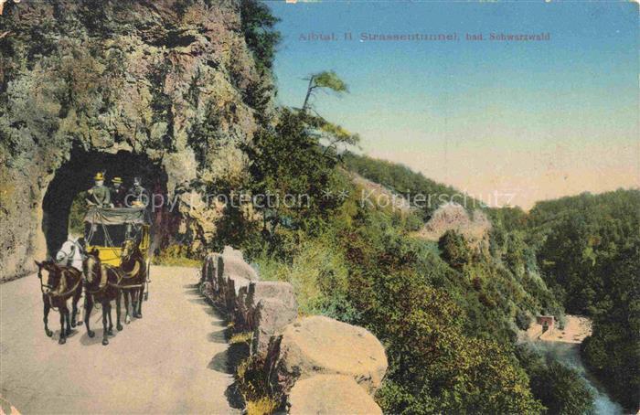 Albtal St Blasien BW Strassentunnel Postkutsche Feldpost