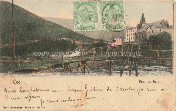 Coo Stavelot Belgie Pont en bois