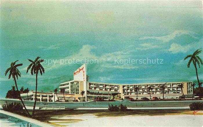 Miami Beach Florida USA Moulin Rouge Resort Motel Illustration
