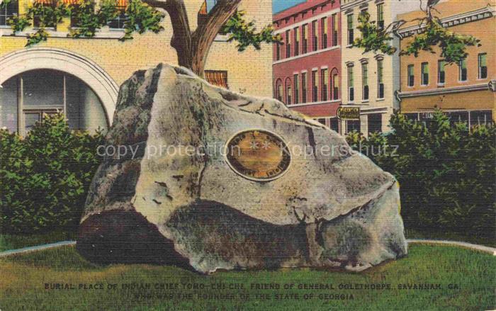 Savannah Beach Tybee Island Georgia USA Burial Place of Indian Chief Tomo Chi Ch