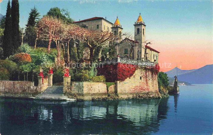 Punta Balbianello Tremezzo Lago di Como Lombardia IT Ansicht vom See aus