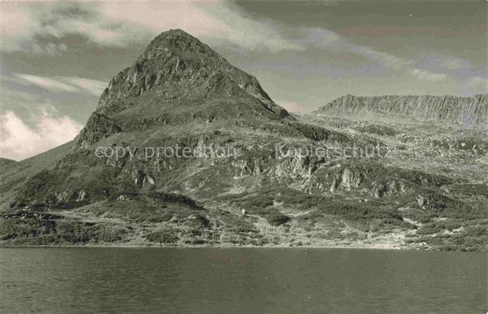 Lago Colbricon Passo Rolle Trentino Dolomiti IT Panorama Blick gegen Mt. Colbric