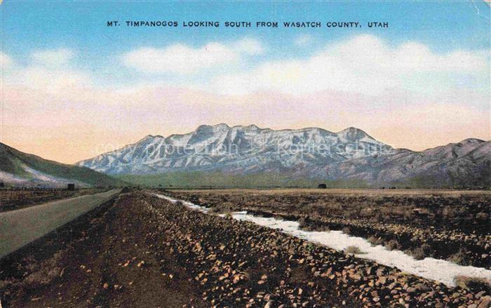 Utah US-State Mount Timpanogos looking south from Wasatch County