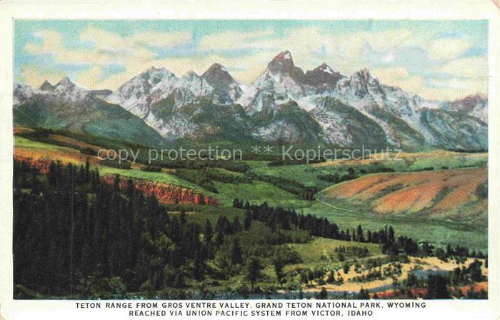 Grand Teton National Park Wyoming USA Teton Range from Gros Ventre Valley