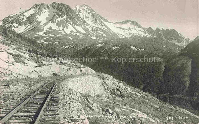 Sawtooth Range Stanley Idaho USA Panorama railway Mountains