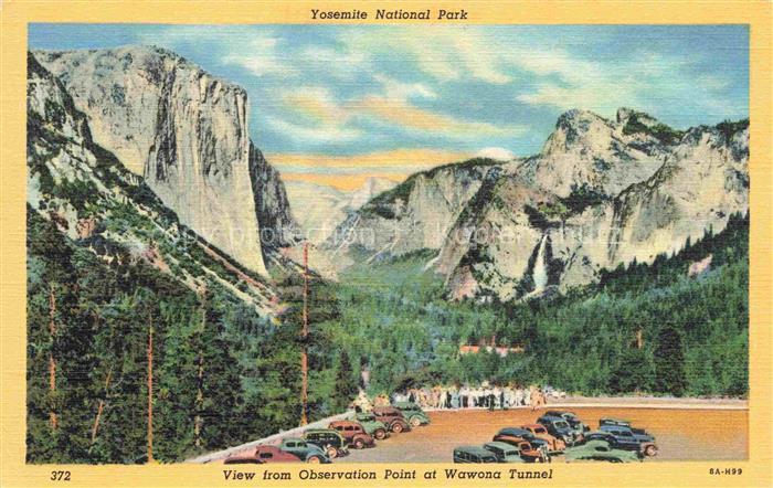 Yosemite-National Park California USA View from Observation Point at Wawona Tunn