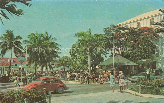 Nassau  Bahamas Rawson Square looking across Bay Street from the Post Office