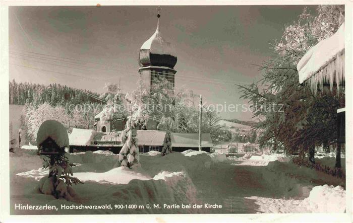 Hinterzarten Breisgau-Hochschwarzwald BW Partie bei der Kirche im Winterzauber