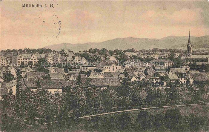 Muellheim Baden BW Stadtpanorama Pruefstempel