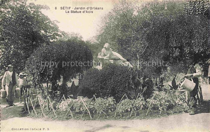 Setif Algerie Jardin d'Orléans la Statue d'Acis