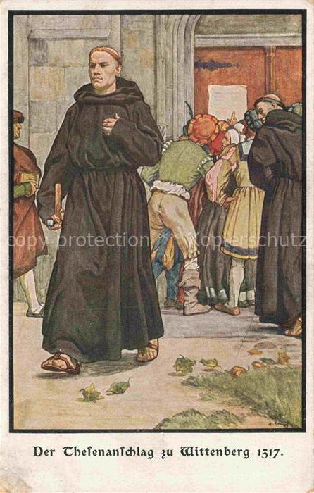 WITTENBERG  Lutherstadt Sachsen-Anhalt Der Thesenanschlag zu Wittenberg 1517 Kue