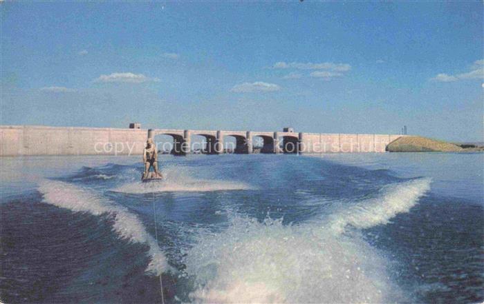 Conchas Lake San Miguel New Mexico USA Surf Riding on Conchas Like Dam in the ba