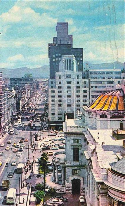 Mexico -City D.F. Mexico Avenida San Juan de Letran vista panoramica