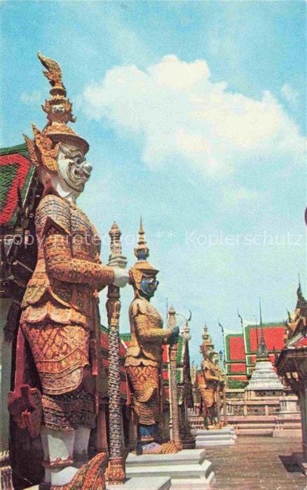 Bangkok Thailand Scenery of Wat Pra Keo Temple of the Emerald Buddha in the Gran
