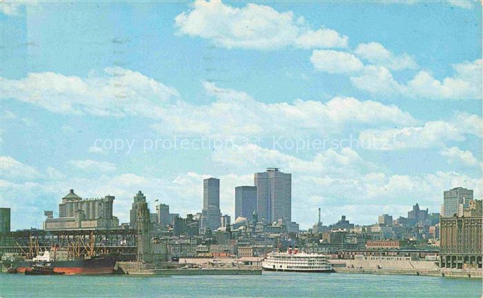 MONTREAL  QUEBEC Canada View of harbour and skyline as seen from St. Helen's Isl
