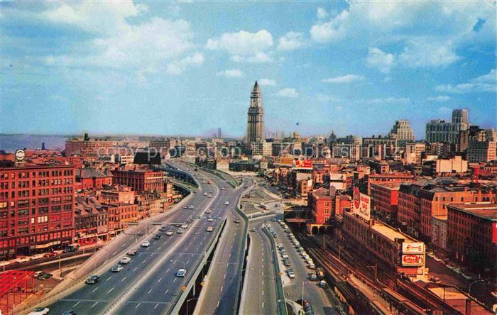 Boston Massachusetts USA Looking toward Custom House Tower along New John F. Fit