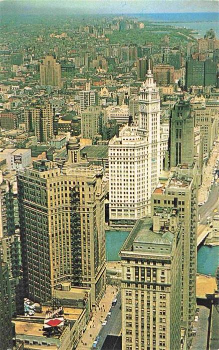 CHICAGO  Illinois USA Michigan Avenue as seen from Prudential Building