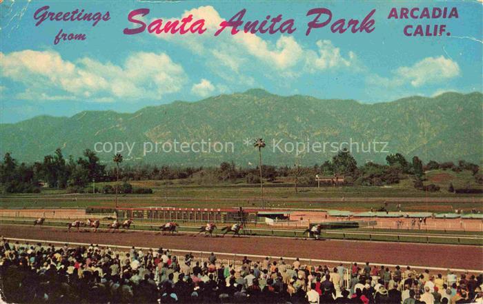 Arcadia California USA Santa Anita Park Horse Rading Center Sierra Madres