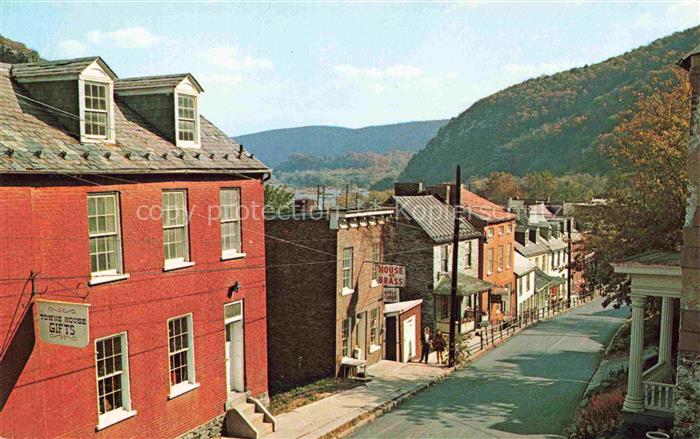 Harpers Ferry West Virginia USA Looking down High Street