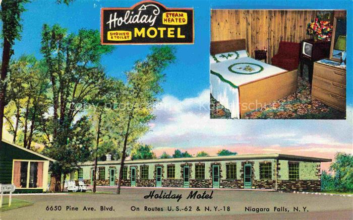 NIAGARA FALLS New York USA Holiday Motel Illustration