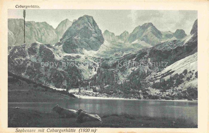 Coburgerhuette 1920m Koburgerhuette Mieminger Plateau Tirol AT Seebensee mit Bli