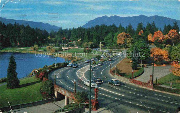 VANCOUVER BC Canada Entrance to Stanley Park Causeway
