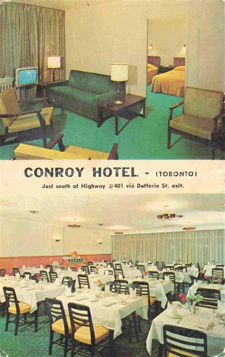 TORONTO Ontario Canada Conroy Hotel Room Restaurant