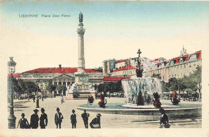 Lisbonne  LISBOA Lisbon Lissabon PT Place Don Petro Fontana Monumento