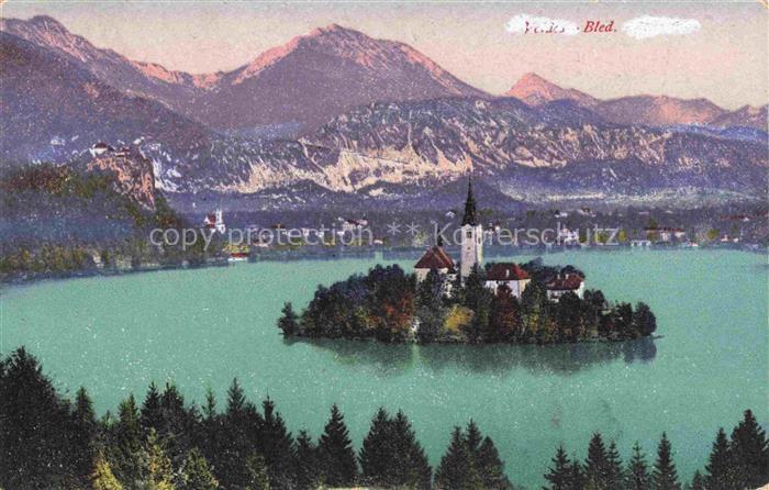 Bled Slovenia Panorama Marienkirche Insel Bleder See
