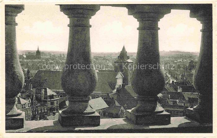 Menin Meenen West-Vlaanderen Belgie Durchblick zur Stadt