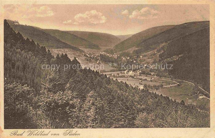 BAD WILDBAD  Schwarzwald BW Panorama Blick von Sueden