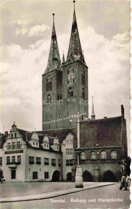 Stendal  Sachsen-Anhalt Rathaus Marienkirche