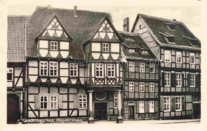 Quedlinburg Harz Klopstockhaus Historisches Gebaeude Fachwerk