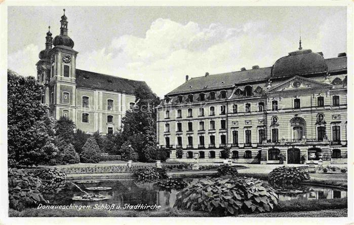 Donaueschingen BW Schloss und Stadtkirche
