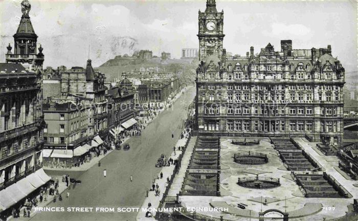 EDINBURGH  SCOTLAND UK Princes Street from Scott Monument