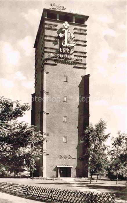 Leer Ostfriesland Neuer Wasserturm mit Jugendherberge